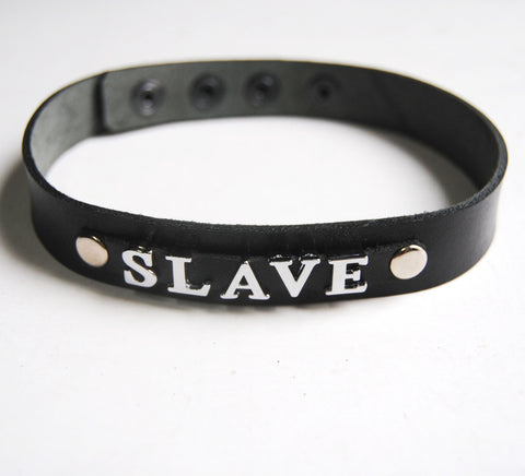Coleira Couro SLAVE