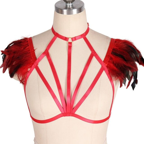 Feather Elastic Harness Red